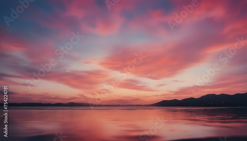 photo colorful sky after the sunset