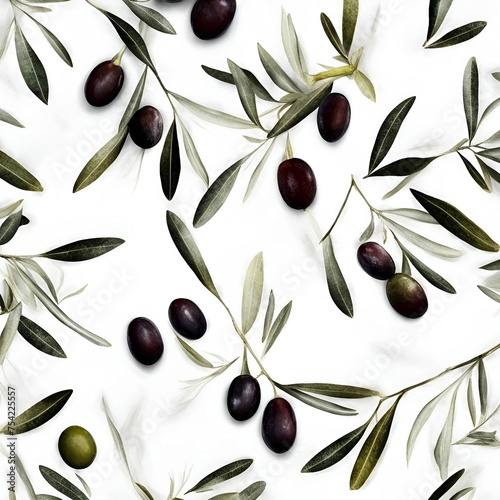 olives on a white background