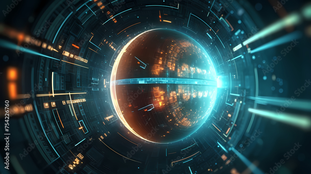 Technology network background, virtual concept