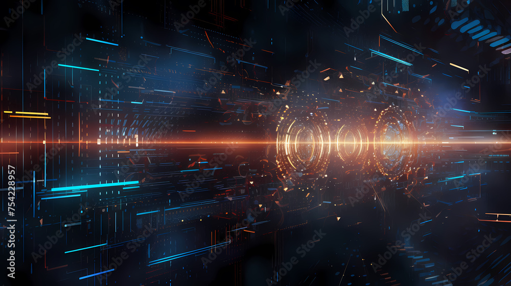 Fototapeta premium Technology network background, virtual concept