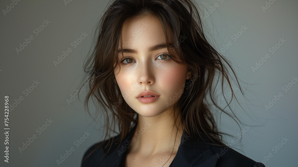 見つめる美しい女性 見つめる美しい女性