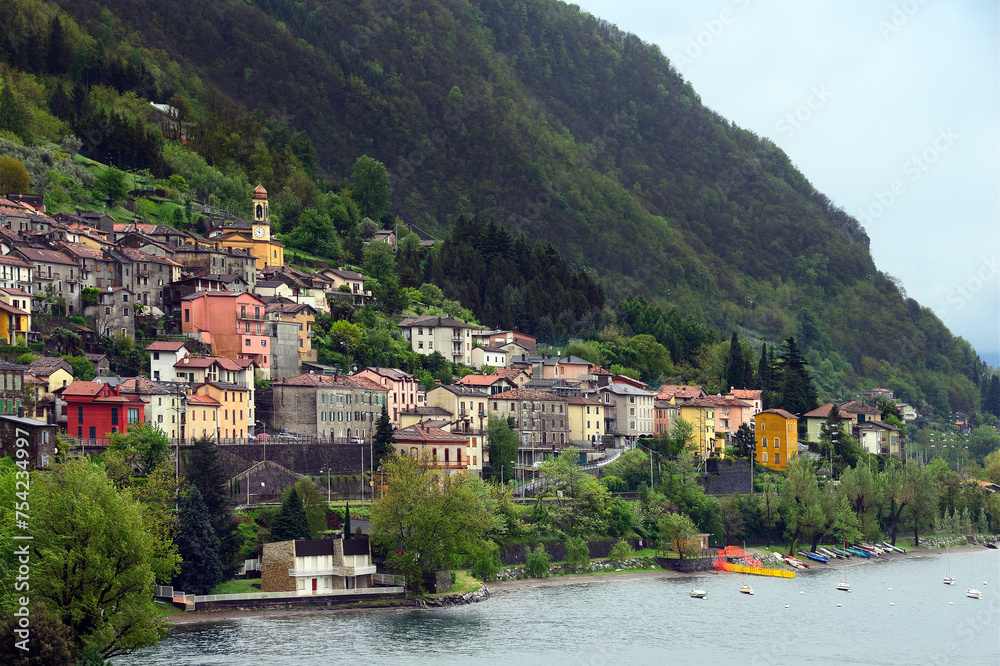Dervio,  Province of Lecco,  region Lombardy, Italy, Europe - idyllic Italian village located on eastern shore of Lake Como