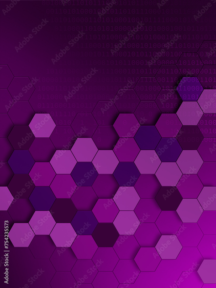 Obraz premium abstract background with hexagons creating different dimensions and colors 