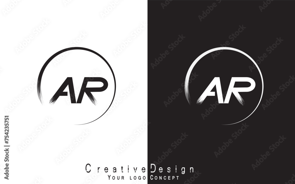 AR letter logo design template vector AR letter logo design template vector