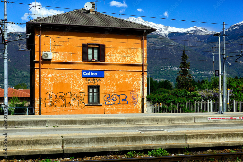 Colico, province Lecco, Lombardy, Italy, Europe Colico train station
