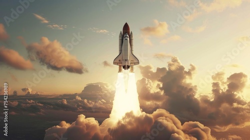 science shuttle rocket  photo