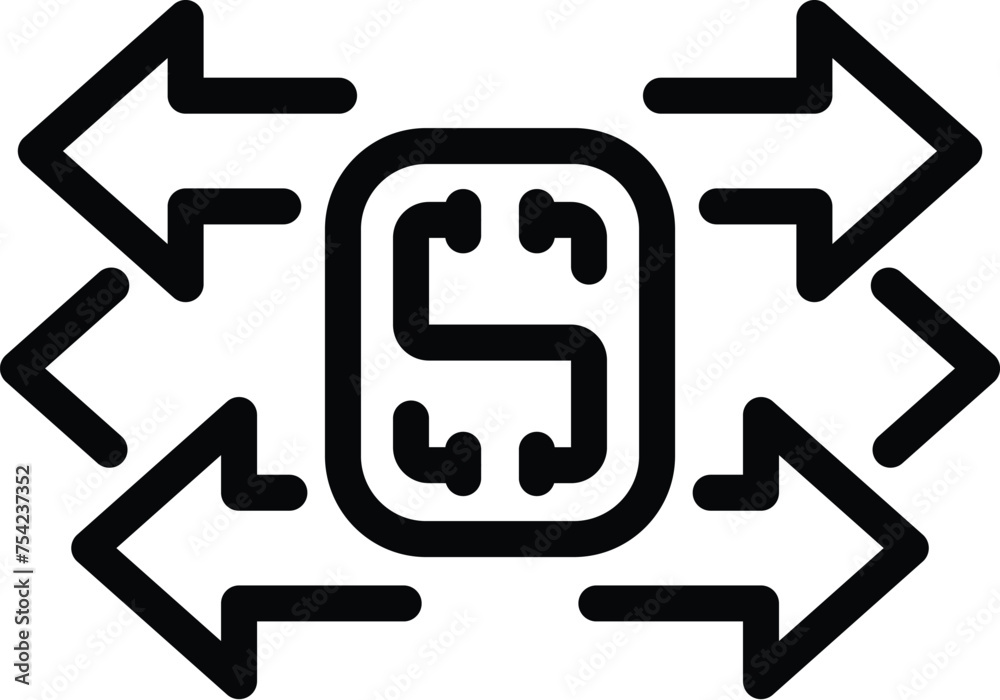 Transportation control icon outline vector. Urban traffic development. Mobility organization system Transportation control icon outline vector. Urban traffic development. Mobility organization system