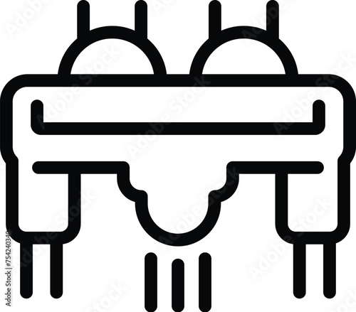 Jet board icon outline vector. Flying aqua machine. Acrobatic extreme jetpack