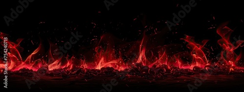 Abstract red fire flames background