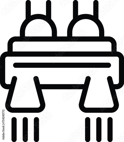 Hydro jet board icon outline vector. Fly boarding jetpack. Hydro flight platform