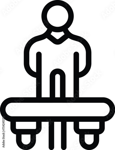 Aqua propulsion board icon outline vector. Fly watersport platform. Adrenaline extreme activity