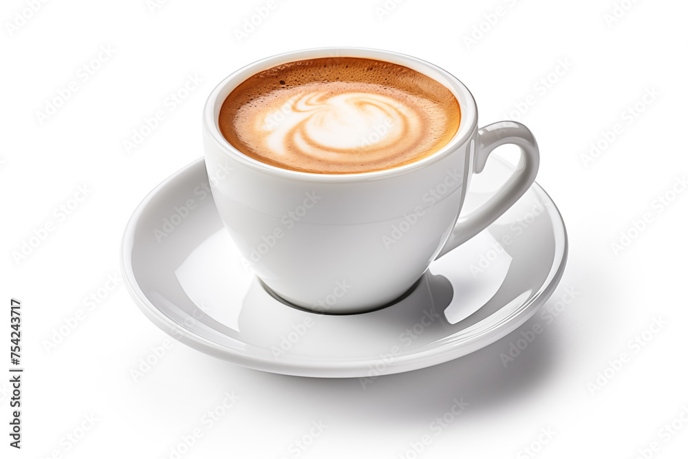 cup of coffee on white background