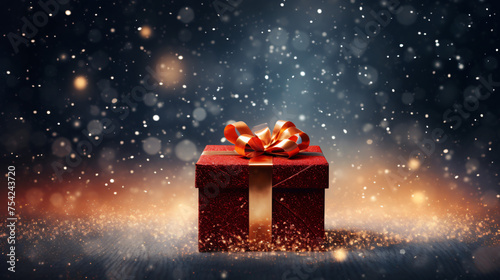Christmas background with box . © Anaya