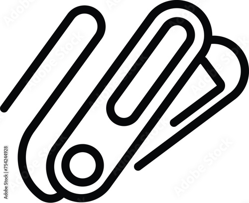 Hair smoothing device icon outline vector. Grooming haircare appliance. Hairstyling treatment tool