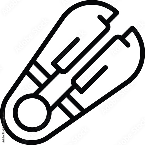 Electric haircare instrument icon outline vector. Professional beauty apparatus. Modern curling device