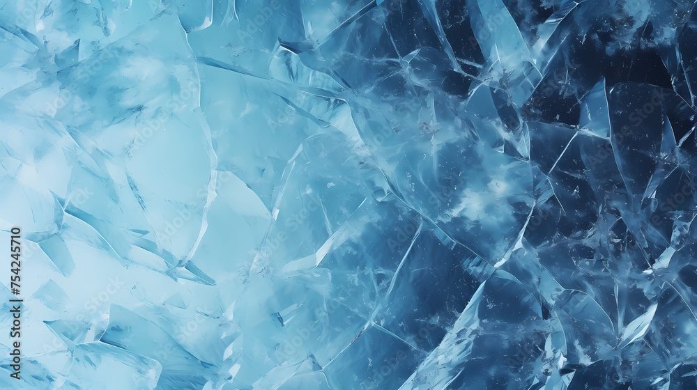 Obraz premium cracked ice texture, frozen background