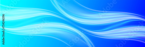 Blue waves showing a stream of clean fresh air. Modern wavy lines air background.