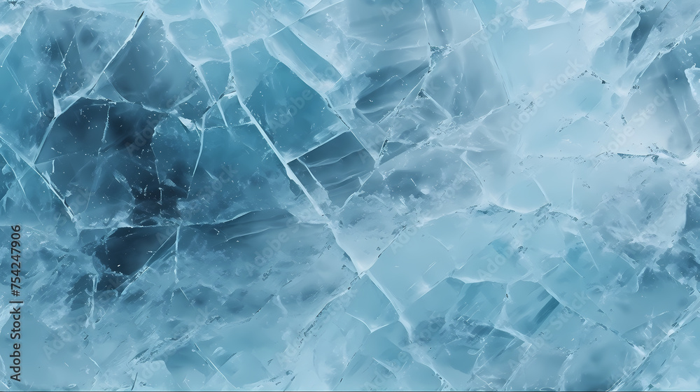 Obraz premium cracked ice texture, frozen background