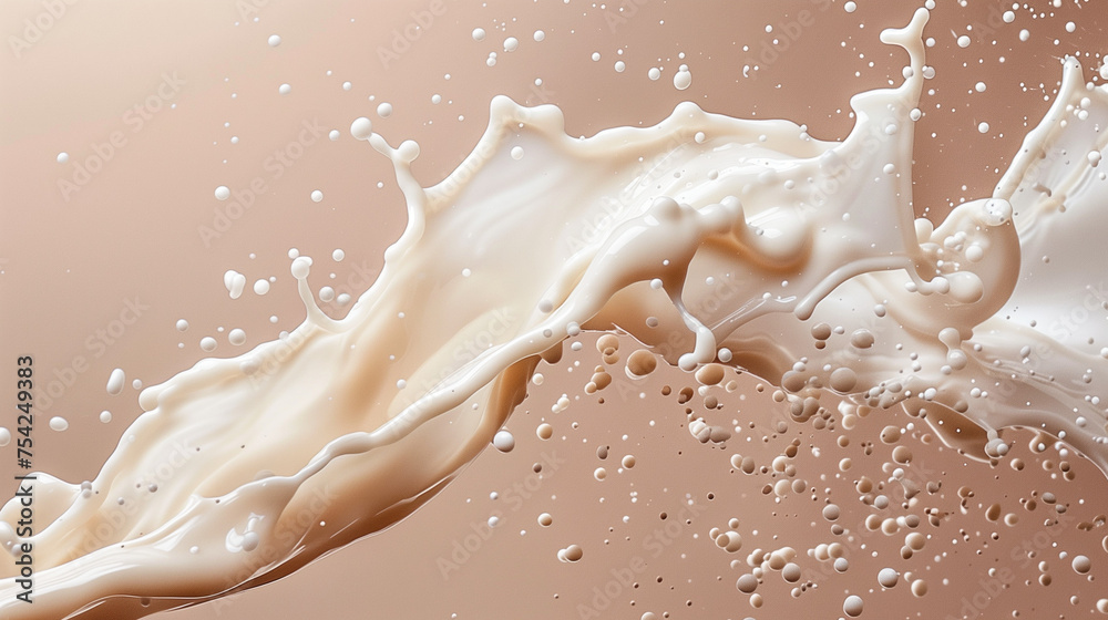 milk splash on white. generarive ai
