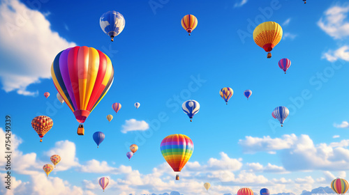 Colorful Hot Air Balloons Brightly colored balloons