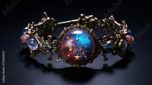 Cosmic inspired jewelry designs .