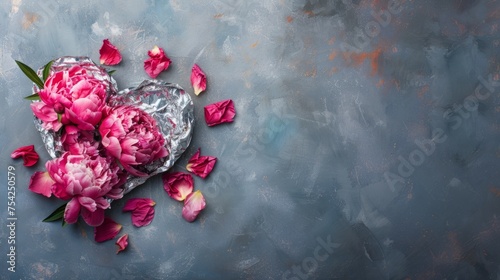 floral background with foil. © Yahor Shylau 