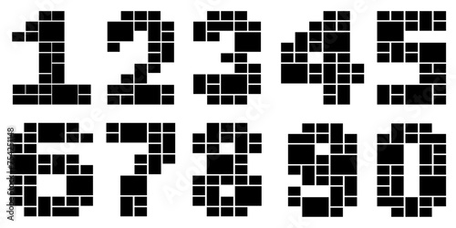 numbers photo template mockup. numbers photo collage