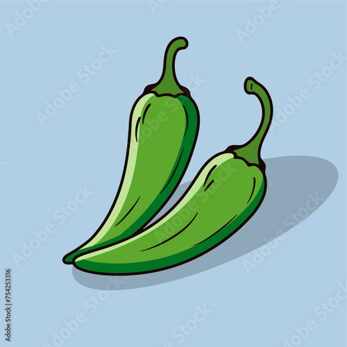 illustration jalapeno chili p...