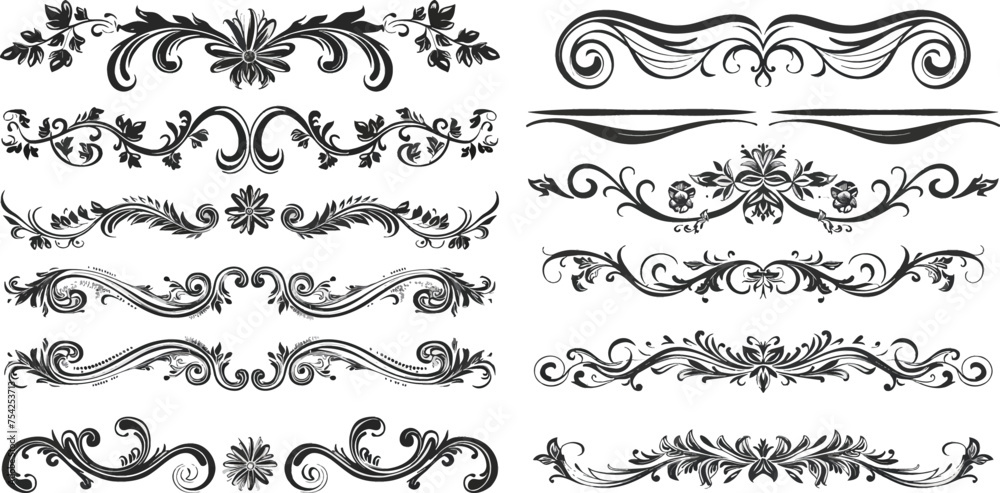 vector set: calligraphic design elements and page decoration