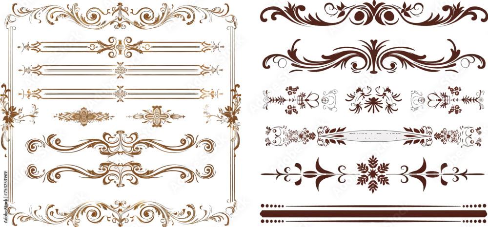 Vector set of decorative elements