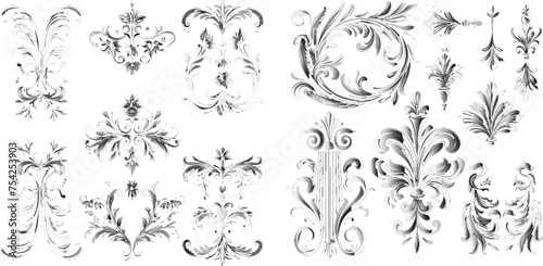 Set of vintage design elements - Vector illustration
