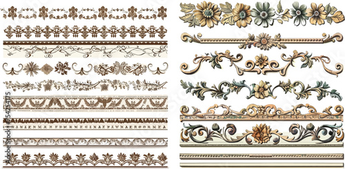 Set of pretty borders