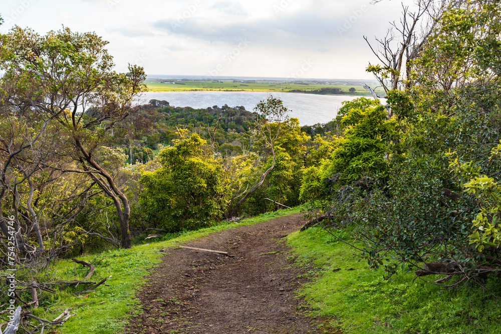 Tranquil Pathway Around Tower Hill’s Ancient Crater, Australia