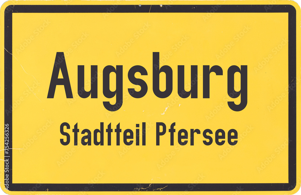 Ortsschild Augsburg Pfersee