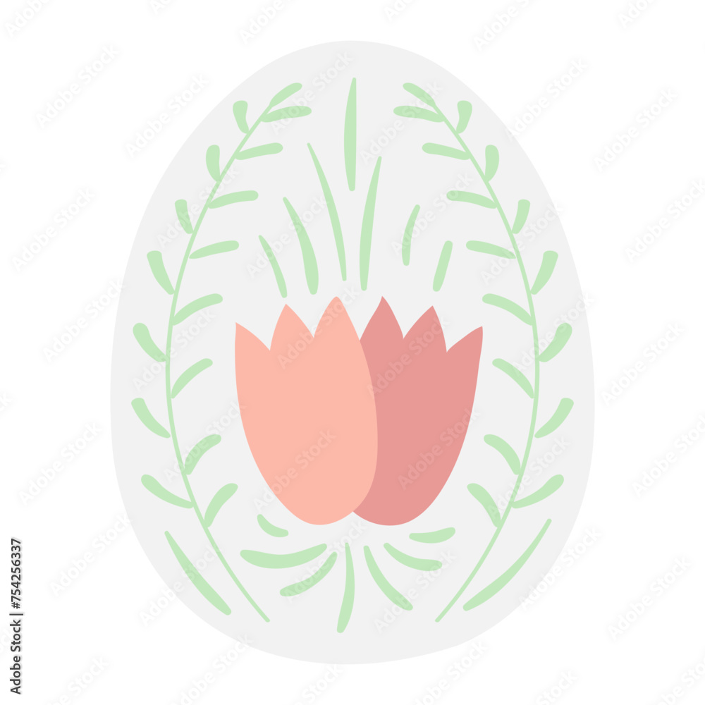 Painted Easter egg illustration. Hand drawn flat style design, isolated vector. Easter holiday clip art, seasonal card, banner, poster, element Painted Easter egg illustration. Hand drawn flat style design, isolated vector. Easter holiday clip art, seasonal card, banner, poster, element