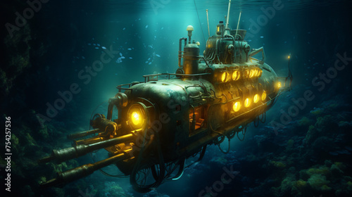 Deep Sea Odyssey Submarine Explores Abyssal Depths .