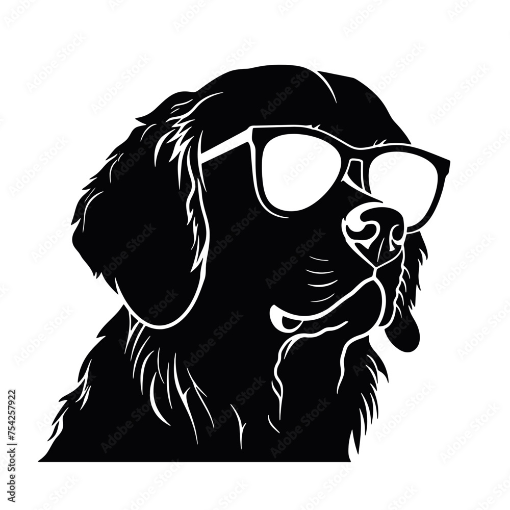 Fototapeta premium golden retriever dog vector