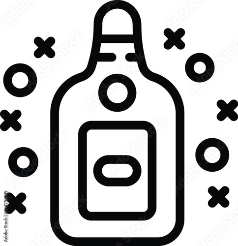 Female birth control method icon outline vector. Contraceptive prescription. Prevent pregnancy drugs