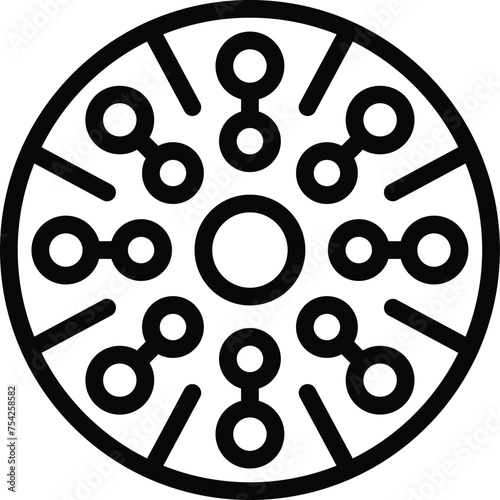 Monthly fertility period icon outline vector. Oral women contraception. Contraceptive medication regimen