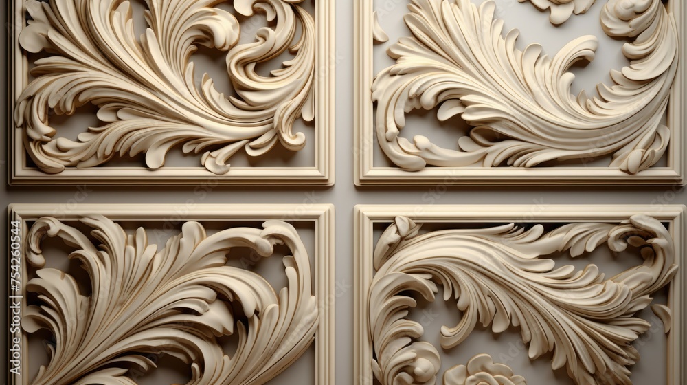 Close up of decorative design on a wall, suitable for interior design projects Close up of decorative design on a wall, suitable for interior design projects