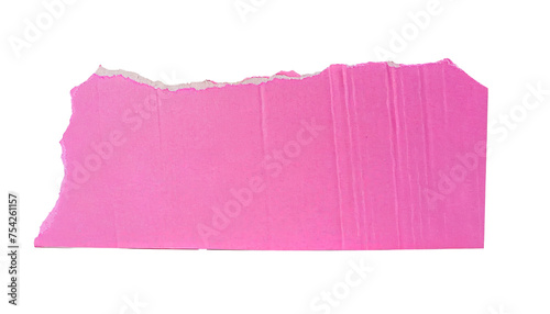 pink torn paper, ripped cardboard, Isolated on a transparent background. PNG cutout or clipping path.	
 photo