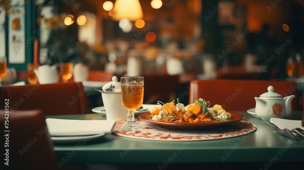 Simple image of a plate of food on a table, suitable for various food-related projects