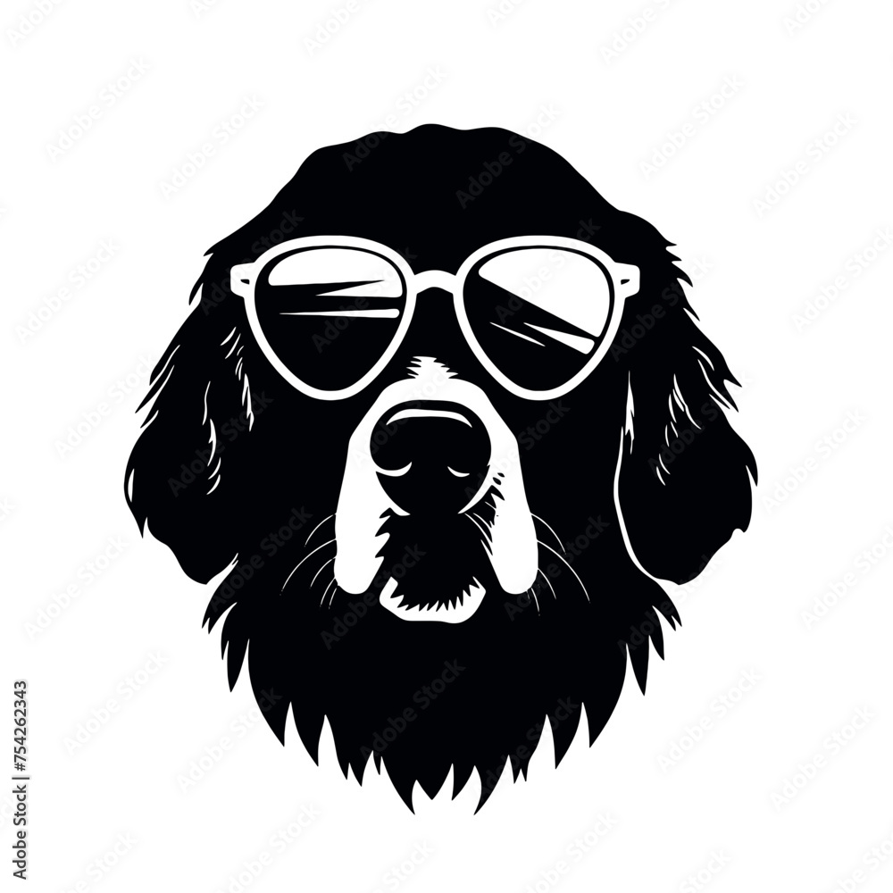 Golden Retriever with sunglasses