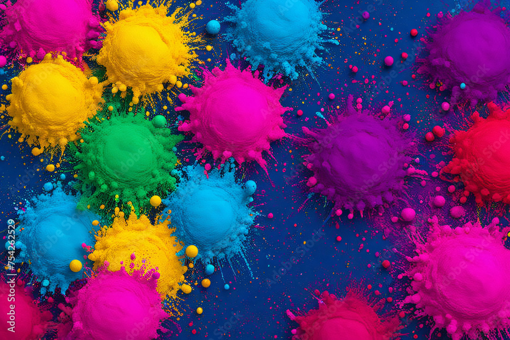 Holi Colorful and Joyful Background 