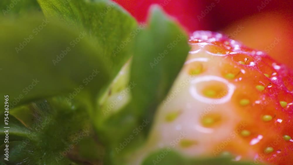 close up of a strawberry