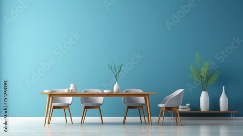 A simple dining room setup  perfect for home decor websites