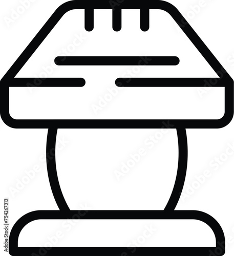Bedroom lamp icon outline vector. Interior nightlight. Cozy sleeping ambiance