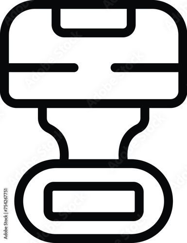 Nocturnal lamp icon outline vector. Sleeping lighting unit. Bedroom illuminator nightlight