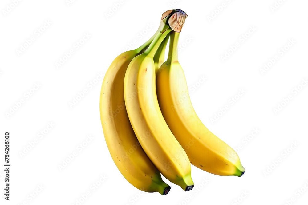 Bananas on a white background