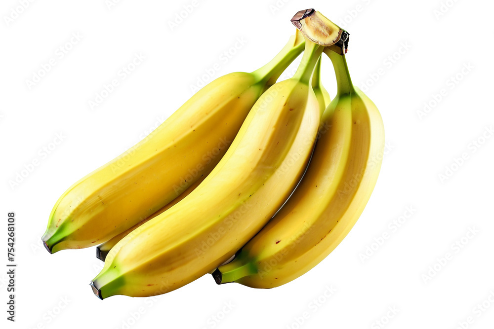 Bananas on a white background